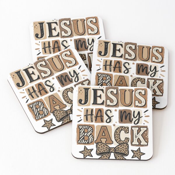 Item preview, Jesus Has My Back Christian Faith Aesthetic Cute Leopard Print Retro designed and sold by raedattia.