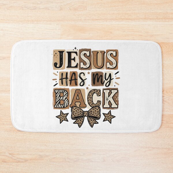 Item preview, Jesus Has My Back Christian Faith Aesthetic Cute Leopard Print Retro designed and sold by raedattia.
