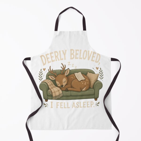 Item preview, Deerly Beloved I Fell Asleep Funny Sleeping Deer Meme designed and sold by NikaRka.