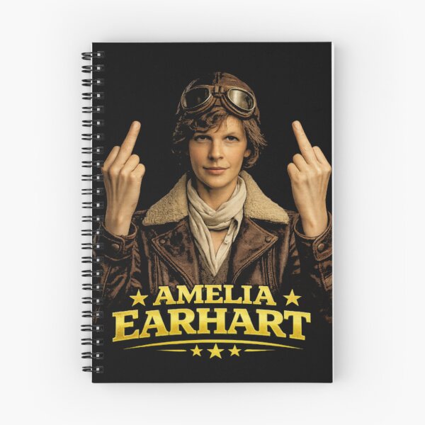 Item preview, Amelia Earhart Flipping The Bird Vintage Classic designed and sold by ankhangdesigner.