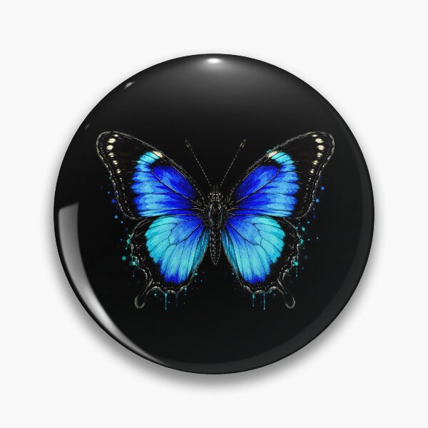 Item preview, Ulysses Butterfly Watercolor Art – Vibrant Blue Nature Illustration designed and sold by ColorSplash123.