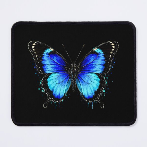 Item preview, Ulysses Butterfly Watercolor Art – Vibrant Blue Nature Illustration designed and sold by ColorSplash123.