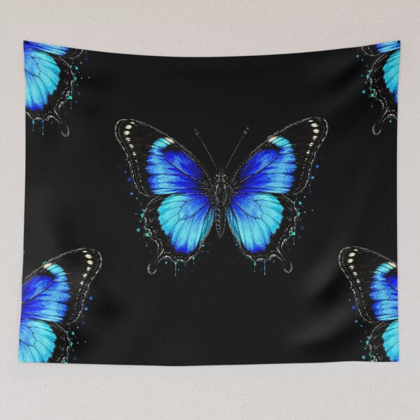 Item preview, Ulysses Butterfly Watercolor Art – Vibrant Blue Nature Illustration designed and sold by ColorSplash123.