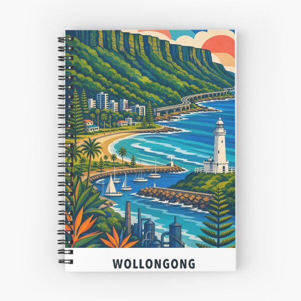 Item preview, Wollongong Escarpment Sea Cliff Bridge Lighthouse designed and sold by Print My Town.