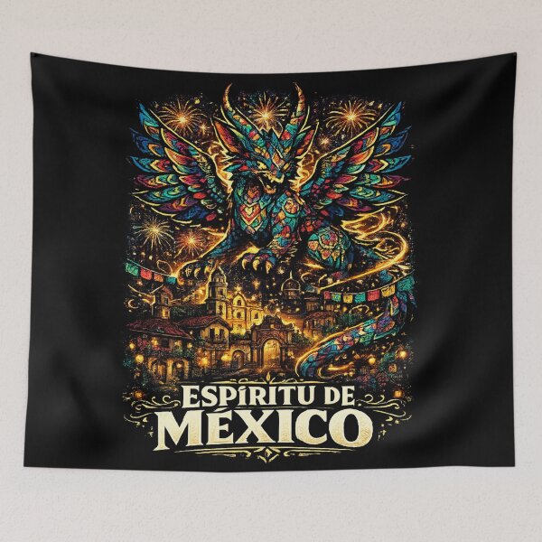 Item preview, Espíritu de México Fantasy Dragon Mexican Heritage Festival Artwork designed and sold by irfanshikh.