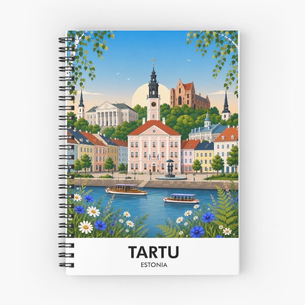Item preview, Tartu Retro Travel Print designed and sold by HomeLivingCo.