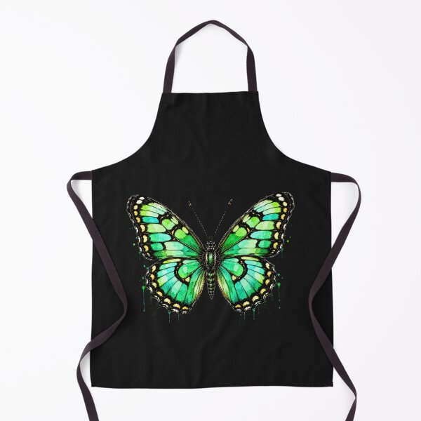 Item preview, Malachite Butterfly Watercolor Art – Vibrant Green Nature Illustration designed and sold by ColorSplash123.
