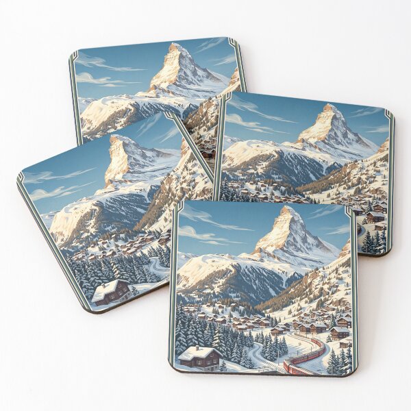 Item preview, Zermatt Switzerland Vintage Travel Poster – Matterhorn & Gornergrat Railway designed and sold by Bomax121.