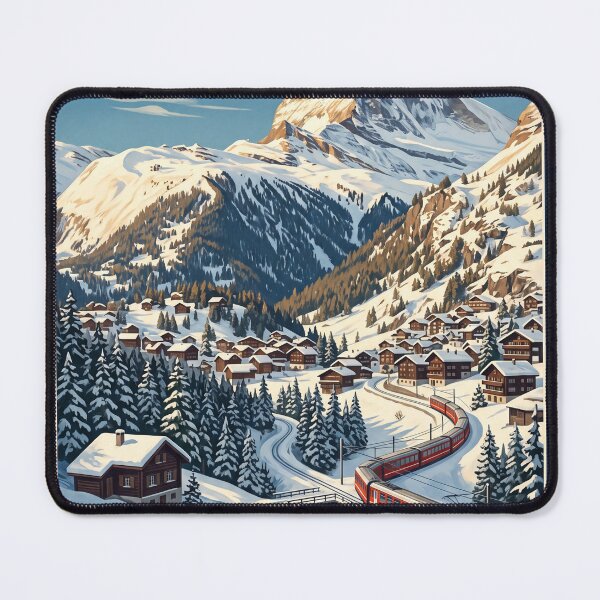Item preview, Zermatt Switzerland Vintage Travel Poster – Matterhorn & Gornergrat Railway designed and sold by Bomax121.
