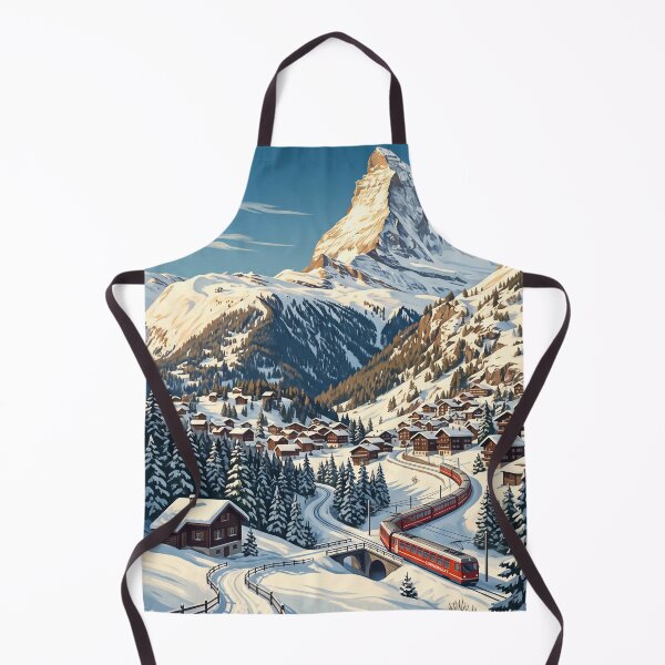 Item preview, Zermatt Switzerland Vintage Travel Poster – Matterhorn & Gornergrat Railway designed and sold by Bomax121.