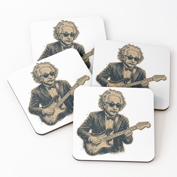 Item preview, Albert Einstein Playing Electric Guitar Vintage Rock Musician designed and sold by raedattia.