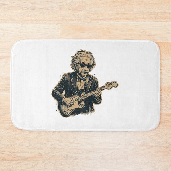Item preview, Albert Einstein Playing Electric Guitar Vintage Rock Musician designed and sold by raedattia.