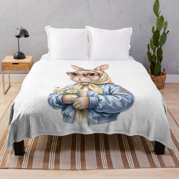 Item preview, Cute Bunny in Floral Dress with Hat and Basket Kawaii Rabbit T-Shirt designed and sold by StickerNestYou.