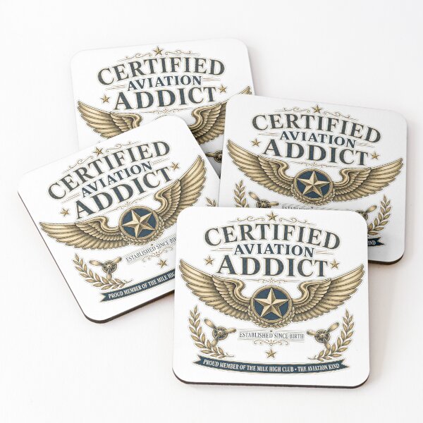 Item preview, Certified Aviation Addict Vintage Pilot Gift designed and sold by Jetfighter1.