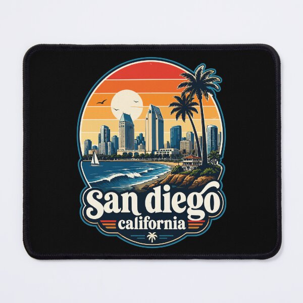 Item preview, San Diego California United States Retro designed and sold by TomFrontierArt.