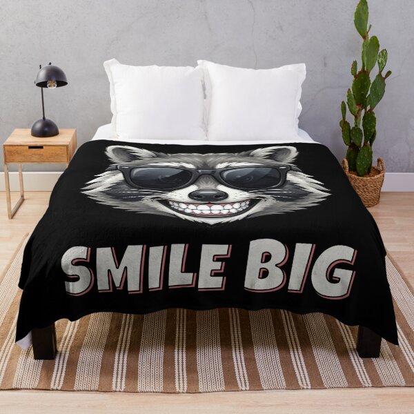 Item preview, Smile Big Funny Raccoon Sunglasses Retro Graphic designed and sold by DigitalArtx-com.