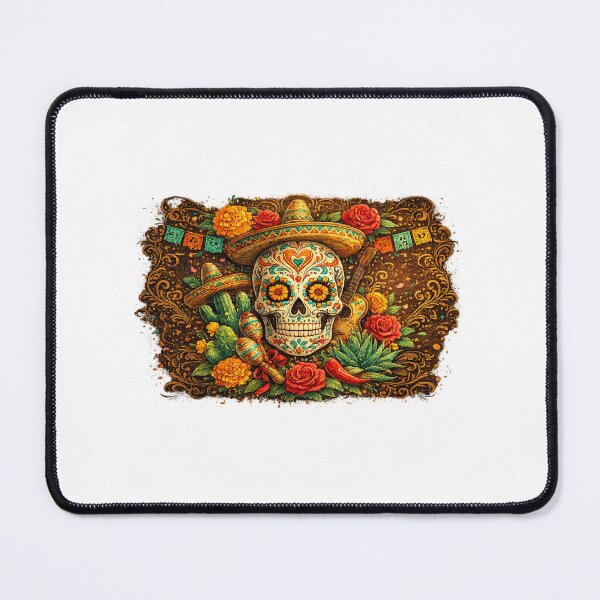 Item preview, Colorful Mexican Folk Art Skull designed and sold by ARTBIO.