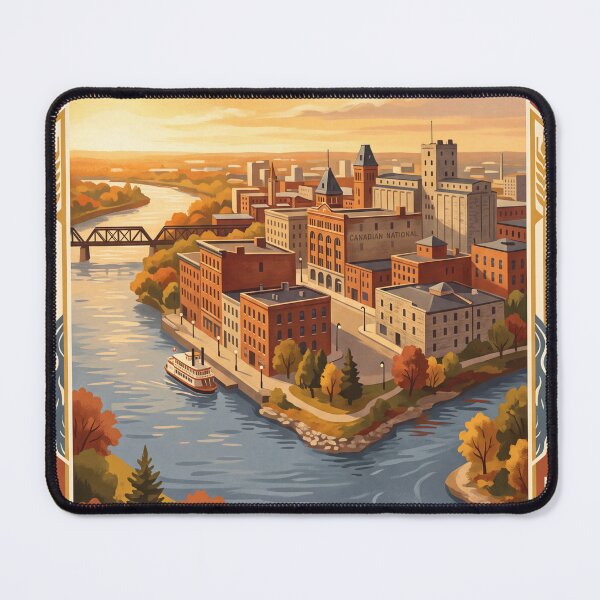 Item preview, Winnipeg Canada Vintage Travel Poster – The Forks Riverfront designed and sold by Bomax121.