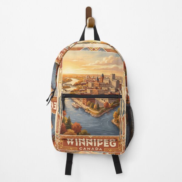 Item preview, Winnipeg Canada Vintage Travel Poster – The Forks Riverfront designed and sold by Bomax121.