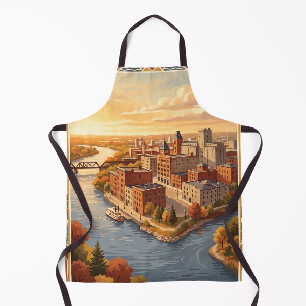 Item preview, Winnipeg Canada Vintage Travel Poster – The Forks Riverfront designed and sold by Bomax121.