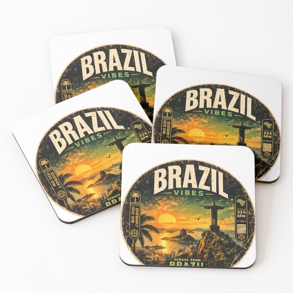 Item preview, Brazil Vibes – Vintage Travel Album Cover | Retro Rio Design designed and sold by oatsupspace.