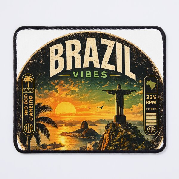 Item preview, Brazil Vibes – Vintage Travel Album Cover | Retro Rio Design designed and sold by oatsupspace.