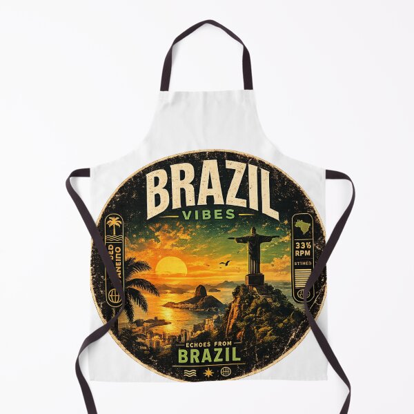 Item preview, Brazil Vibes – Vintage Travel Album Cover | Retro Rio Design designed and sold by oatsupspace.