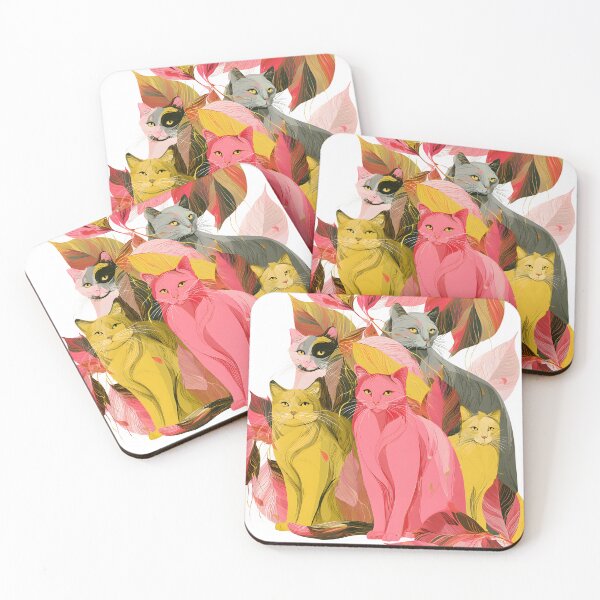 Item preview, Colorful Autumn Cats Artistic Fall Cat Lover designed and sold by KAM-KAM-STORE.
