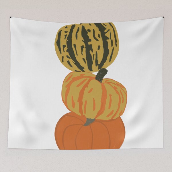 Item preview, Hand Drawn Stacked Pumpkins Illustration – Autumn Harvest, Thanksgiving and Halloween Seasonal Clipart designed and sold by TaniaArtDesign.