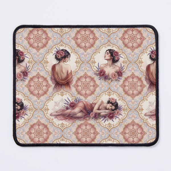 Item preview, Elegant Women with Peonies Pattern designed and sold by HappyOops.
