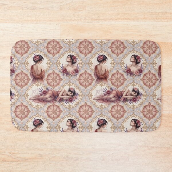 Item preview, Elegant Women with Peonies Pattern designed and sold by HappyOops.