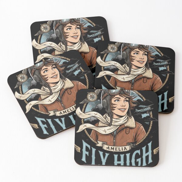 Item preview, Amelia Fly High Vintage Aviator Illustration designed and sold by RumiZoJin.