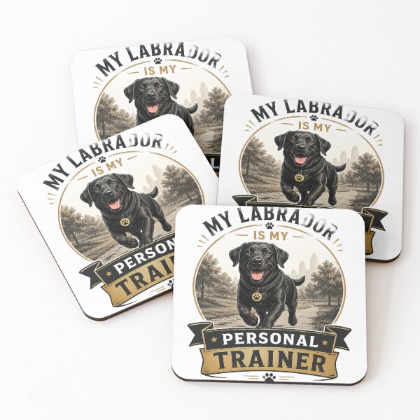 Item preview, My Labrador Is My Personal Trainer | Funny Black Labrador Dog Lover Gift designed and sold by Goodthingstree.