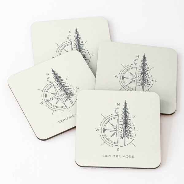 Item preview, Explore More Compass and Fir Tree Nature designed and sold by beben93.