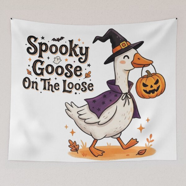 Item preview, Spooky Goose On The Loose Funny Halloween Silly Goose Art designed and sold by Angie-Atelier.