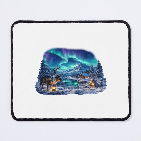 Item preview, Lapland Northern Lights Winter Landscape designed and sold by ARTBIO.