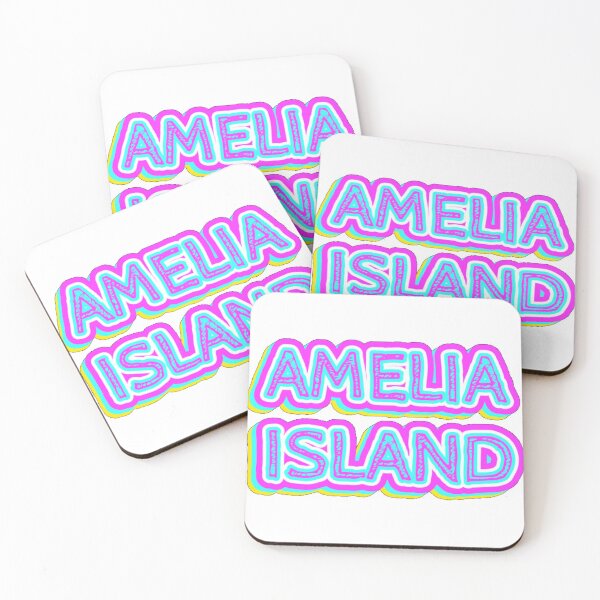 Item preview, Amelia Island Beach Retro Typography designed and sold by RumiZoJin.