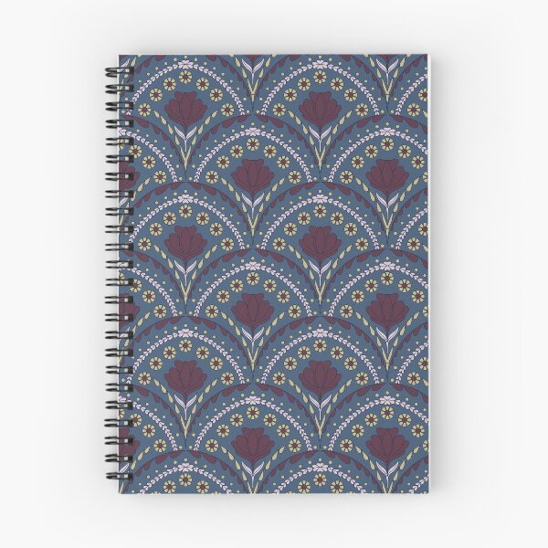 Item preview, Petal in Burgundy and Sage Green on Slate Blue designed and sold by artistmaria.