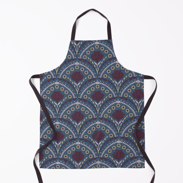 Item preview, Petal in Burgundy and Sage Green on Slate Blue designed and sold by artistmaria.