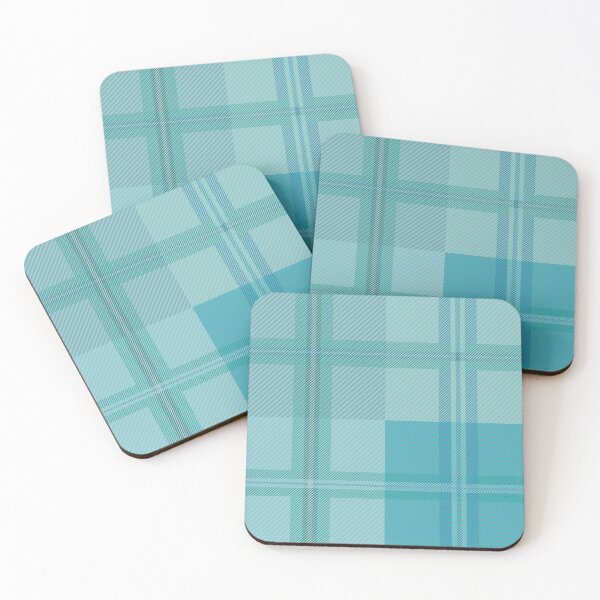 Item preview, Calm Blue and Turquoise Tartan Plaid Pattern designed and sold by Momoko-Hikaru.