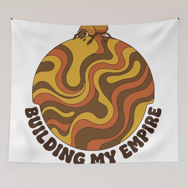 Item preview, Building My Empire Sarcastic Dung Beetle Retro Art designed and sold by Arc2020.