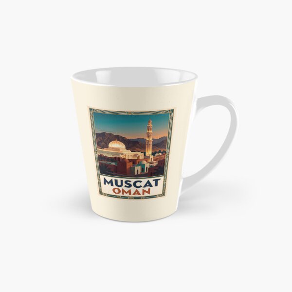 Item preview, Muscat Oman Vintage Travel Poster – Sultan Qaboos Grand Mosque designed and sold by Bomax121.