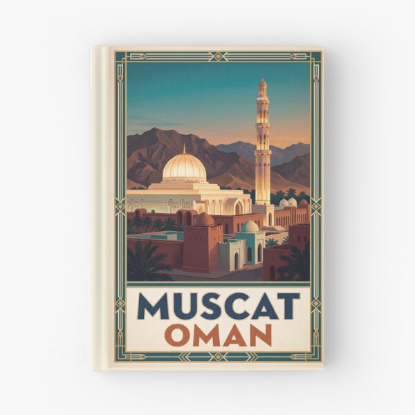 Item preview, Muscat Oman Vintage Travel Poster – Sultan Qaboos Grand Mosque designed and sold by Bomax121.