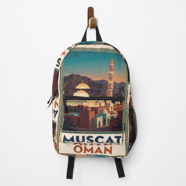 Item preview, Muscat Oman Vintage Travel Poster – Sultan Qaboos Grand Mosque designed and sold by Bomax121.