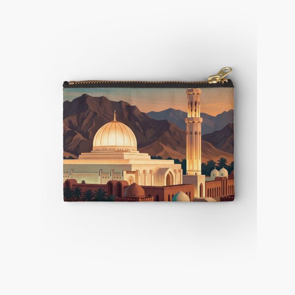 Item preview, Muscat Oman Vintage Travel Poster – Sultan Qaboos Grand Mosque designed and sold by Bomax121.