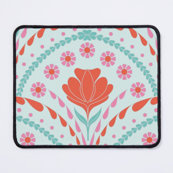 Item preview, Petal in Coral and Pink on Mint Blue designed and sold by artistmaria.