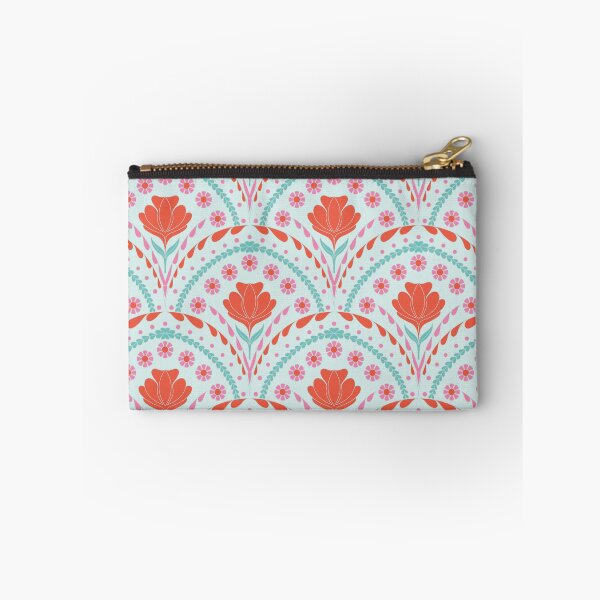 Item preview, Petal in Coral and Pink on Mint Blue designed and sold by artistmaria.