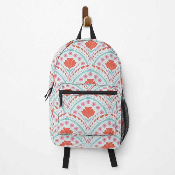Item preview, Petal in Coral and Pink on Mint Blue designed and sold by artistmaria.