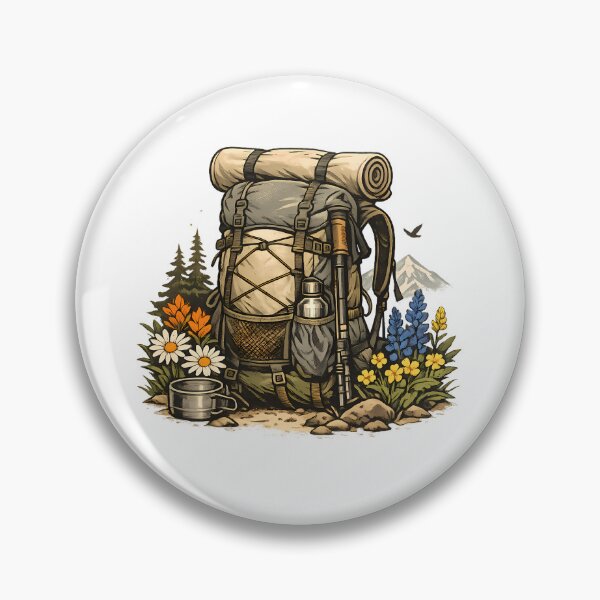 Item preview, Ultralight backpack next to alpine wildflowers designed and sold by Daily Quirk.