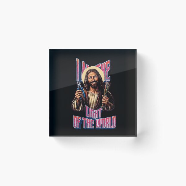 Item preview, Electrician Jesus - I Am The Light Of The World Retro designed and sold by UTkiKK.